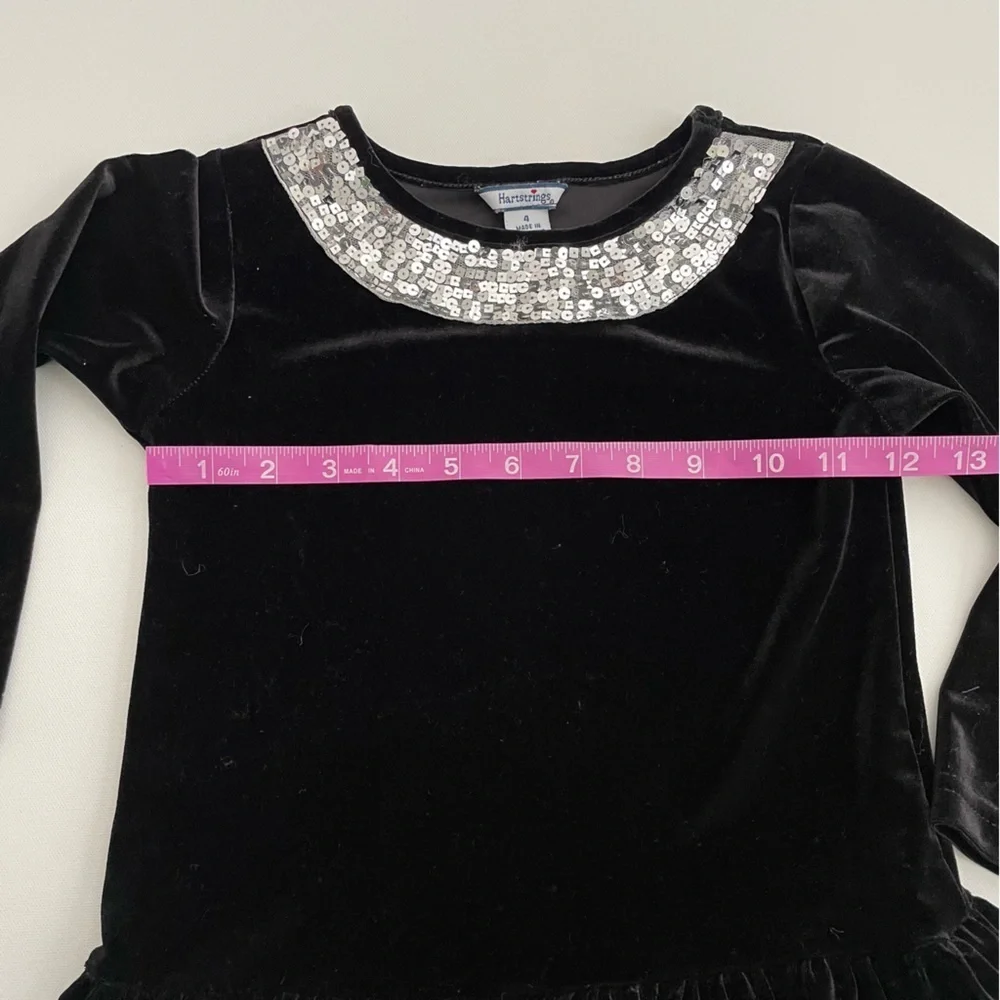 Hartstrings Little Girls Velvet Dress Size 4